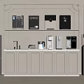 Home Interior Featuring Daily Use Appliances Coffee Makers Water Dispensers Kettles On White Cabinets Decorative Walls