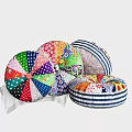 Colorful Bean Bag Chairs With Various Patterns For Comfortable Stylish Home Seating 3d model