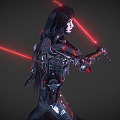 Ninja female warrior game role heroine beauty assassin warrior 3d model