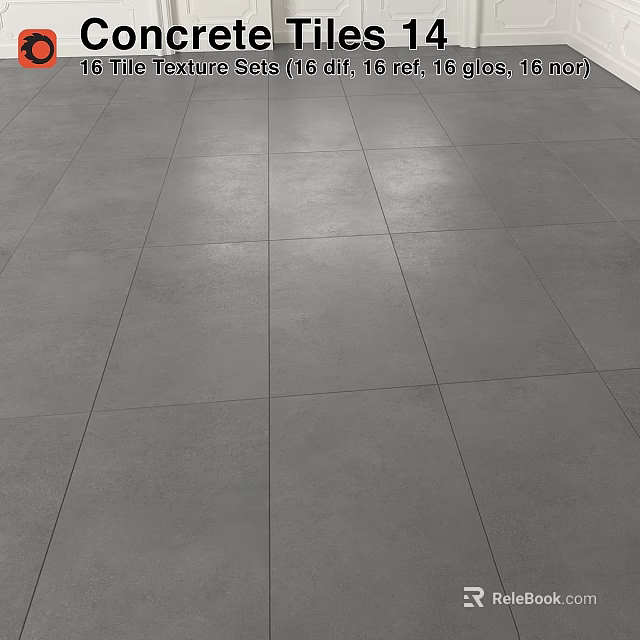 Gray Tile Components For Modern Floor Installation With Sleek Matte Surface 3d model 