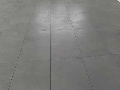 Gray Tile Components For Modern Floor Installation With Sleek Matte Surface 3d model