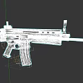 Modern Tactical Assault Rifle 3D Model with Scope and Black Finish 3d model