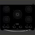Stainless Steel Gas Stove With Multiple Burners And Double Oven For Kitchen Cooking