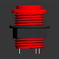 Red Push Button Switch Hardware Tool With Round Shape And Durable Construction For Industrial Use