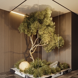 Modern landscape sketch interior landscape landscaping 3d model