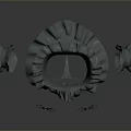 Gray Toned Decorative Clothing Accessories With Ruffled Design And Layered Texture