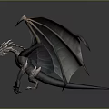 Fantasy Dragon Character With Large Wings And Scaled Body In Majestic Standing Pose 3D Render