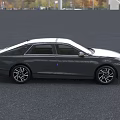 Hyundai Silver Gray Sedan with Modern Front Grille and Sleek Headlights Stylish Exterior Design