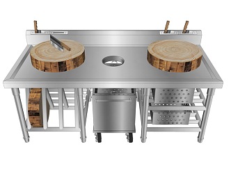 Modern workbench multi-functional cutting stove 3d model