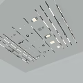 Modern Ceiling Lighting Layout With Various Downlights And Spotlights Strip Lights Design