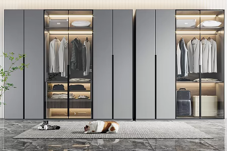 Modern wardrobe 3d model