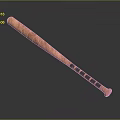 Classic Wooden Baseball Bat With Black Striped Handle And Smooth Finish