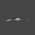 Black And White Manta Ray Game Movie Character With Sleek Body And Distinctive Patterns