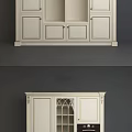 Classic European White Kitchen Cabinets With Carved Details Glass Doors And Gold Accents