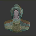Weapon Protective Armor With Metallic Chest Plate Helmet And Structured Futuristic Design