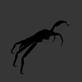 Realistic Brown Crab With Extended Legs And Detailed Claws On Gray Background