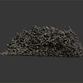 Dug Up Arbor Roots With Natural Clustered Organic Structure On Dark Background 3d model