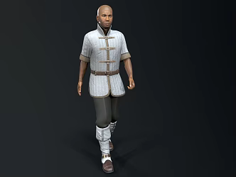 Modern Black Men Modern Realistic Men Black African Clothes 3d model