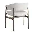 Modern Minimalist Accent Chair With Upholstered Fabric Seat Metal Frame And Multiple Color Options