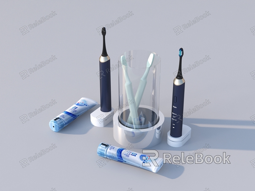 Toothbrush Toothpaste 3D Model model