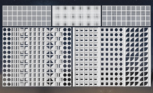 Cement brick partition SU model 3d model