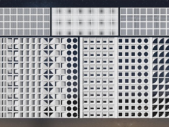 Cement brick partition SU model 3d model