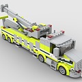 Lego toy building blocks engineering truck crane 3d model