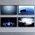 Projection Monitoring System With Multiple Wall Mounted Screens And High Definition