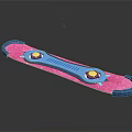 Pink Glitter And Blue Sports Skateboard With Modern Design And Smooth Finish
