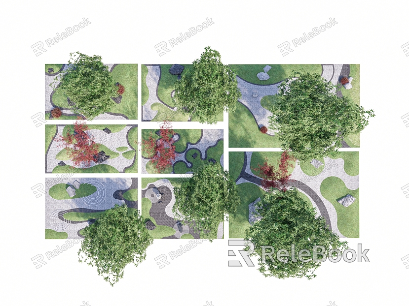 Micro-terrain landscape garden landscape dry landscape green island roof landscape courtyard landscape landscape sketch model