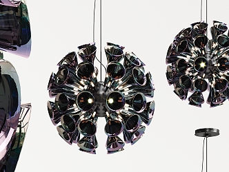 Modern Chandelier Color Black Chandelier 3d model