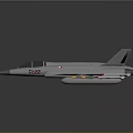 Gray Military Fighter Jet Model With Missiles Wing Emblems And Number 062