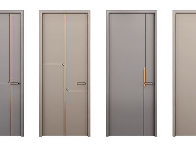 Modern swing door single door model