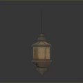 Arabic Style Pendant Lamp With Intricate Carved Patterns Copper Finish And Warm Yellow Light