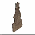 Ancient Stone Tower Structure With Brick Walls And Layered Architectural Design