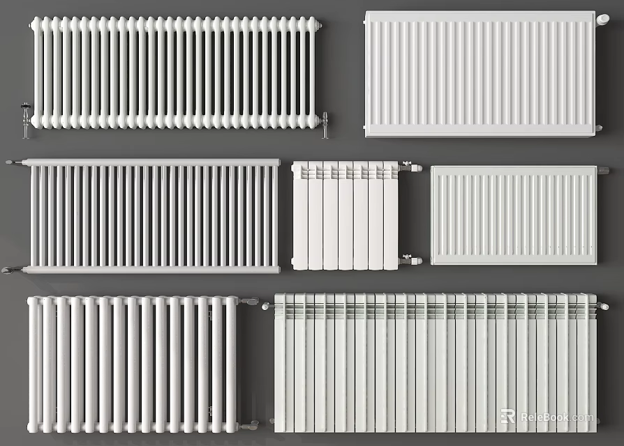 Various Styles Of Radiators For Home Daily Use Electrical Appliances 3d model 