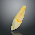 Fresh Juicy Sliced Mango With Yellow And White Flesh On Dark Background