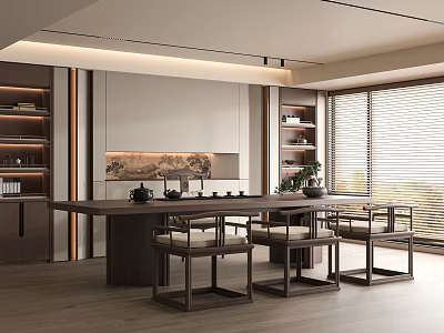 New Chinese Tea Room 3d model