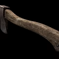 High Quality Rustic Hardware Tool Axe with Metal Head and Wooden Handle 3d model