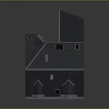 Three Story Traditional Residential Building With Gray Roof Beige Exterior And Ground Floor Delicatessen