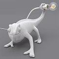 Creative Chameleon Shaped Table Lamp With Unique Design And Illuminated Bulb 3d model