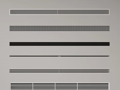 Different Styles Of Air Conditioner Vents 3d model