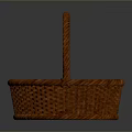 Practical Woven Basket For Household Daily Use With Sturdy Handle And Braided Design