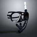 Snorkel And Diving Mask Gear With Clear View Lenses And Soft Silicone Strap