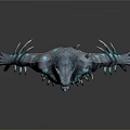 Wolf Headed Mythical Creature With Muscular Build And Blue Glowing Patterns In Torn Pants