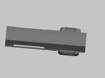 Gray Metal Motorized Linear Slide Unit For Industrial Machinery Applications 3d model