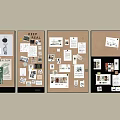 Four Cork Boards Decorated With Photos Notes And Papers For Organization
