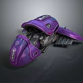 Purple Sci Fi Mechanical Device Showcasing Metallic Components And Futuristic Panel Design