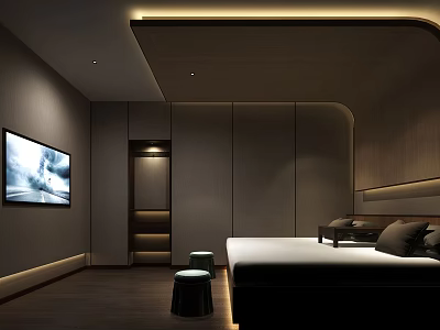 SPA Sauna Modern Interior Design With Relaxation Area And Ambient Lighting 3d model