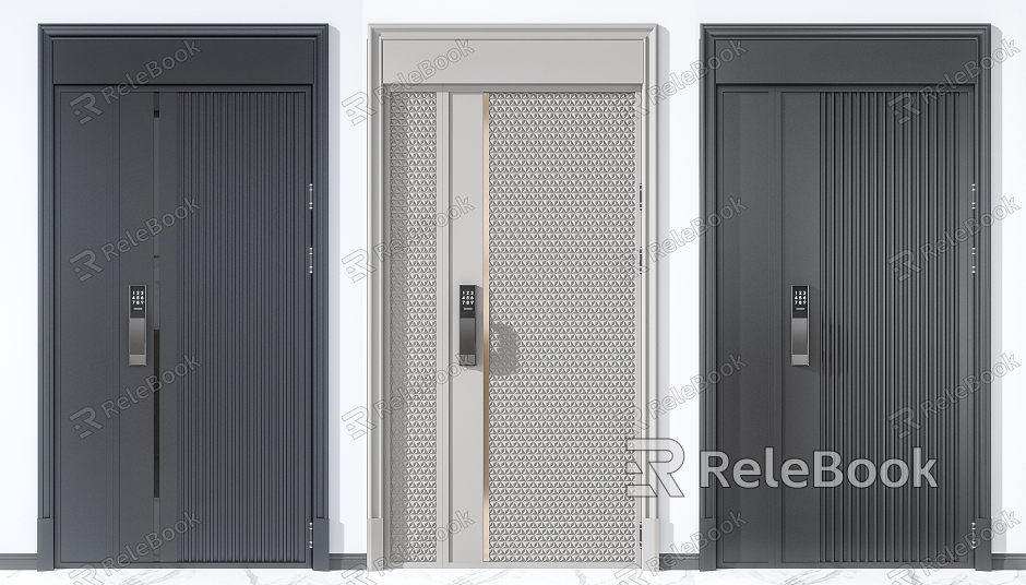 Modern security door entry password security door model